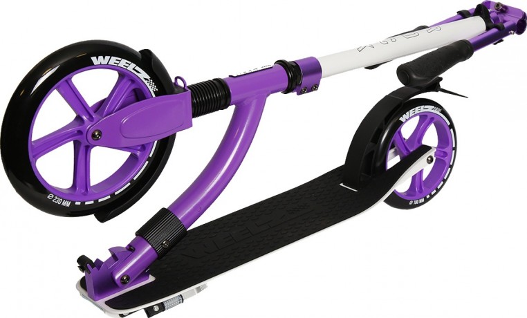 Самокат Weelz Rock, Белый/фиолетовый