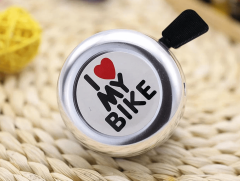 Звонок &quot;I LOVE MY BIKE&quot; хром., сталь/пластик