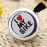 Звонок "I LOVE MY BIKE" хром., сталь/пластик
