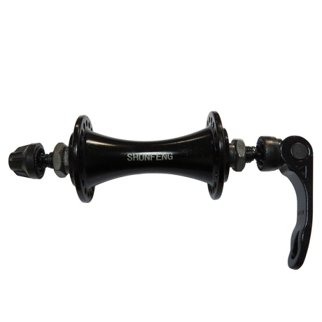 Велосипедная втулка Shunfeng ROAD передняя алюминиевая 3/8x14Gx36Hx100x108 с эксцентриком чёрная