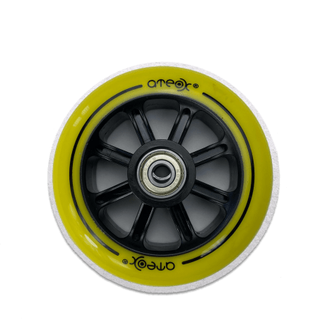 Колесо для трюкового самоката АТЕОХ с подшипниками пластик (100 мм) желтое