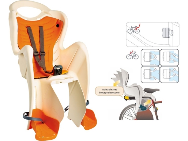 Детское заднее велокресло Bellelli Mr Fox Relax B-Fix. Цвет: тёмно-серый, бежевый, черный, серебристый, желтый светоотражающий, белый, кремовый, тёмно-синий. Вес до 22 килограмм