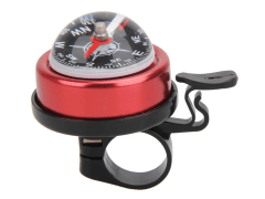 Звонок ударный с компасом, красный, сталь/пластик
