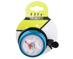 Звонок ударный с компасом, синий, сталь/пластик