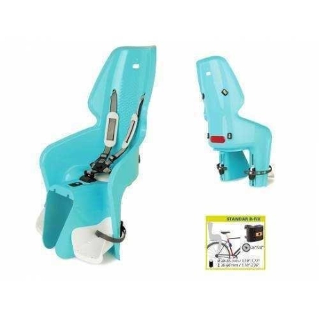 Детское заднее велокресло Bellelli Lotus Standard B-fix. Цвет: чёрный, желтый, бирюзовый. Вес до 22 килограмм