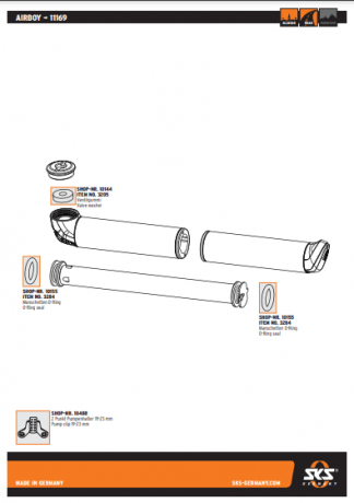 Мининасос SKS AIRBOY XL с головкой д/всех типов вентилей