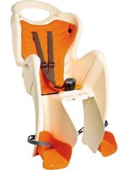 Детское заднее велокресло Bellelli Mr Fox Clamp. Цвет: бежевый светоотражающий. Вес до 22 килограмм