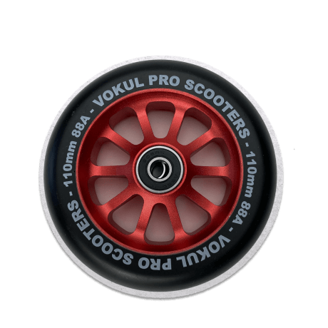 Колесо для трюкового самоката 110 мм VOKUL алюминий красный
