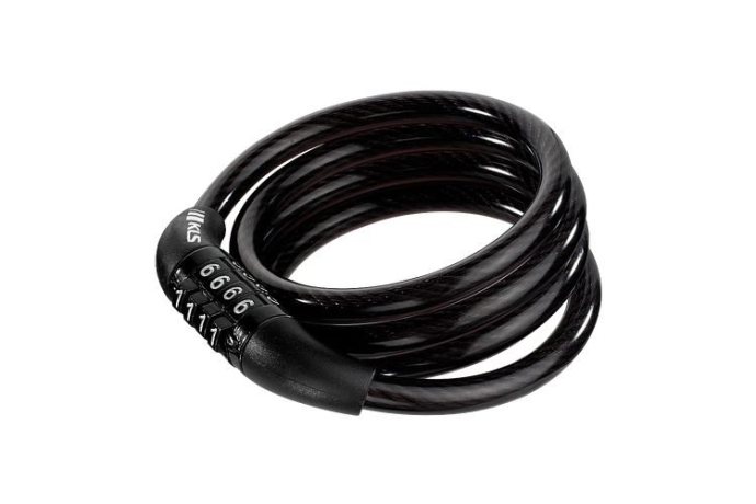 Замок велосипедный Kellys Code кодовый размер: 3,8ммх8ммх100см. цвет: чёрный.