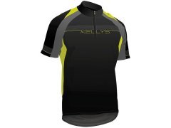 Джерси kellys pro sport, короткий рукав. материал: 100% полиэстер. цвет: черный, серый, желтый. размер: xs.