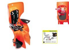 Детское заднее велокресло Bellelli Summer Relax B-fix. Цвет: оранжевый, темно-синий-светоотражающий, темно-серый-красный, белый. Вес до 22 килограмм