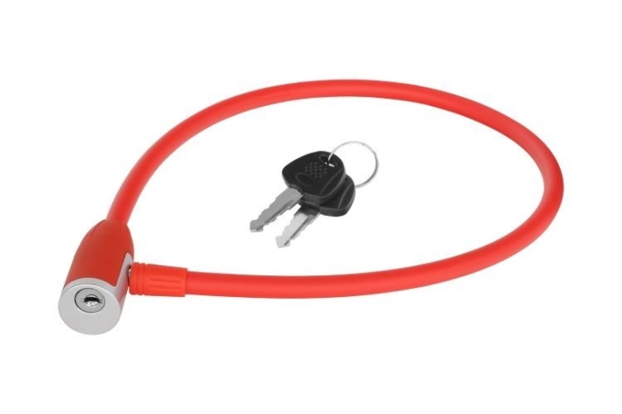 Замок велосипедный Kellys Jolly размер: 4,5ммх12мм x 650мм. Цвет: салатовый, синий, черный, голубой, красный