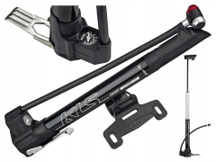 Насос напольный KLS Covert компактный, выдвижной 1&quot; манометр, 2 режима, патентованная головка AV/FV с автопереключением, длина 300мм, вес 216г, макс. давление 120psi/8 bar