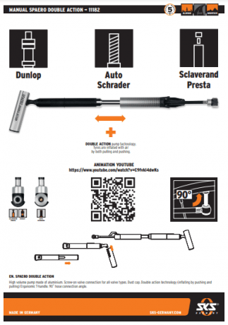 Насос SKS Spaero double action ручной мини