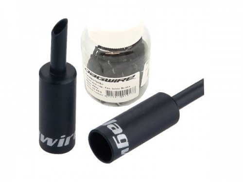 Jagwire наконечник оболочки тормозного троса 5мм с защитой троса. чёрный 50шт
