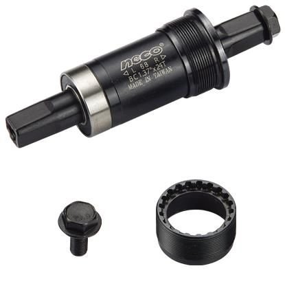 Neco каретка b910p под квадрат, bsa 1.37”x24t, r/l, 68/127,5мм. ось 10в21, левая чашка - нейлон, правая - сталь, стальной корпус, 2 промподшипника. вес 274г. назначение: trekking/comfort, в торг.уп.