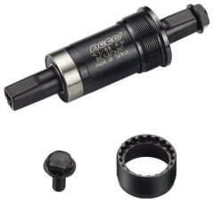 Neco каретка b910p под квадрат, bsa 1.37”x24t, r/l, 68/127,5мм. ось 10в21, левая чашка - нейлон, правая - сталь, стальной корпус, 2 промподшипника. вес 274г. назначение: trekking/comfort, в торг.уп.