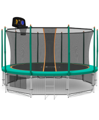item_11981.240 Batyt dlya ylici - kypit ylichnii batyt v Moskve v internet-magazine «VELOSTANOK» batyt dlya ylici Батут Hasttings Classic Game Green (4,66 м) с баскетбольным набором