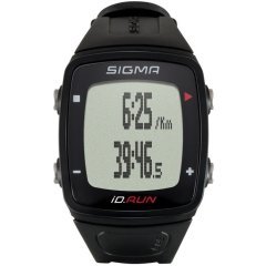 Часы спортивные SIGMA SPORT iD.RUN: скорость и расстояние (на основе GPS), индикатор расстояния, счётчик кругов, месячная статистика, личные достижения, отслеживание активности. Чёрный