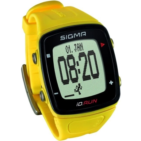 Часы спортивные SIGMA SPORT iD.RUN: скорость и расстояние (на основе GPS), индикатор расстояния, счётчик кругов, месячная статистика, личные достижения, отслеживание активности.