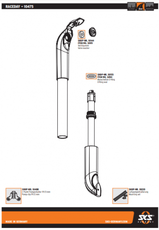 Насос SKS RACEDAY для шоссе, алюминий