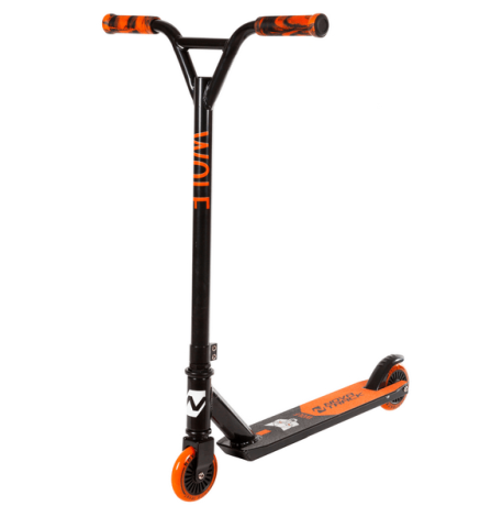 Самокат для детей NOVATRACK WOLF EL,черно-оранжевый