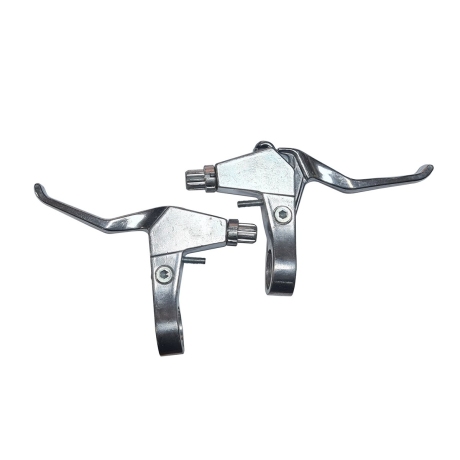 Ручки тормозные под 2-3 пальца ал. серебристые