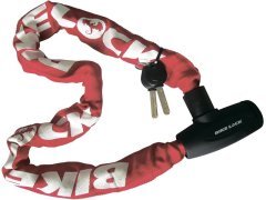 Замок велосипедный цепной D:8×8×900мм красный