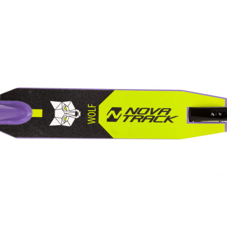 Самокат для детей NOVATRACK WOLF"60,черно-фиолетовый
