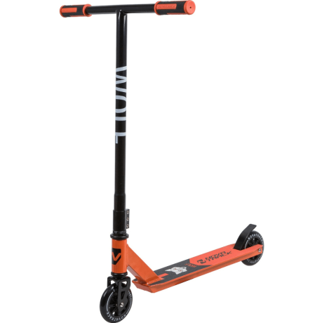 Самокат для детей NOVATRACK WOLF"20,черно-оранжевый