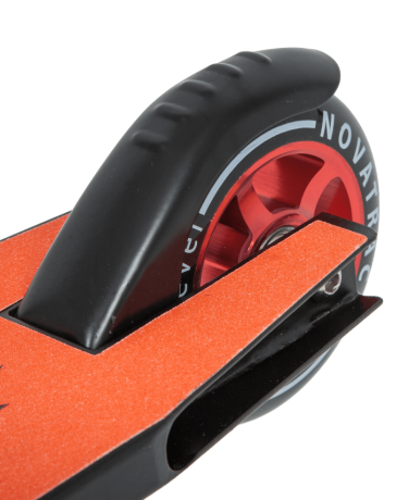 Самокат для детей NOVATRACK WOLF"20,черно-оранжевый