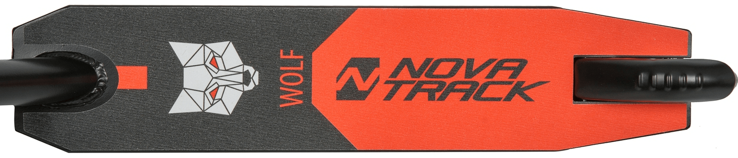 Самокат для детей NOVATRACK WOLF"20,черно-оранжевый