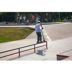 Самокат для детей NOVATRACK WOLF&quot;20,черно-оранжевый