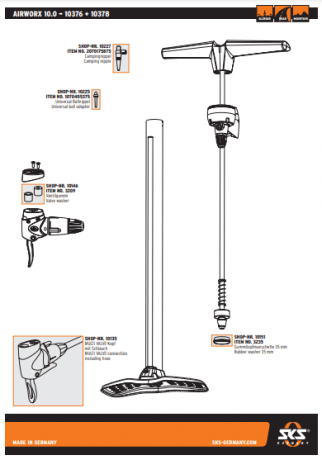 Насос SKS AIRWORX 10.0 серебряный