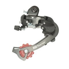 Переключатель задний HG-62A дискретный на 8 ск., длинная лапка (84мм), ёмкость 39T, крепление на петух, сталь/пластик, без упаковки