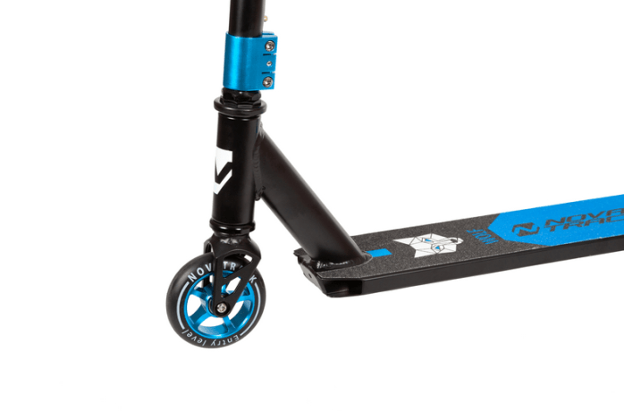 Самокат для детей NOVATRACK WOLF"30, черно-синий
