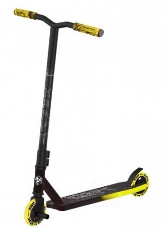 Самокат трюковый Haevner KRAFT BLACK EDITION черный/желтый