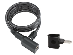 Замок велосипедный GOLDEN KEY тросовый 6х1000мм с ключом и держателем