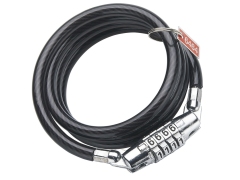 Замок велосипедный TONYON тросовый 6х1000мм с кодом 4 цифры