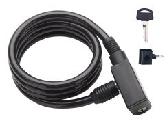 Замок велосипедный TONYON тросовый 6х1500мм с ключом и держателем