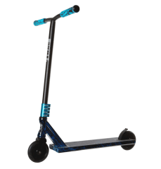 Самокат NOVATRACK PIXEL PRO BL, синий &quot;молнии&quot;