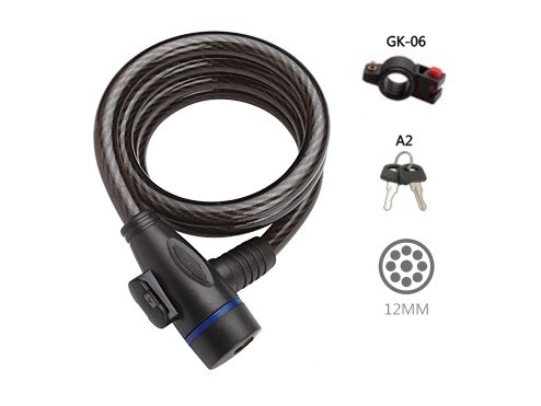 v_14048_0.0x460 Velosipednii zamok GOLDEN KEY trosovii 12h1800mm s kluchom i derjatelem kypit v Moskve v internet-magazine «VELOSTANOK» Velosipednii zamok GOLDEN KEY trosovii 12h1800mm s kluchom i derjatelem Велосипедный замок GOLDEN KEY тросовый 12х1800мм с ключом и держателем