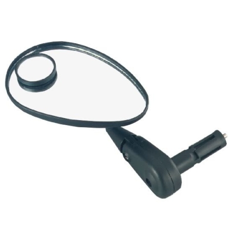 Велосипедное зеркало Зеркало dx-222sbd прямое+выпуклое 32мм, с регулировкой в различных плоскостях. Крепится в руль с внутренним 15-22мм. Упаковка - блистер