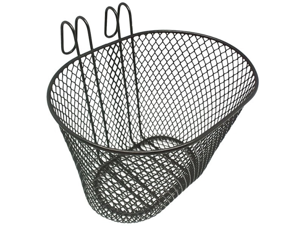 Корзина для велосипеда ao-1hm передняя с крючками. размер: 295 х 230 х 215 мм. цвет: черный