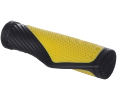 Грипсы KLS WAVE 130/135мм, кратон, 1 заглушка, жёлтые