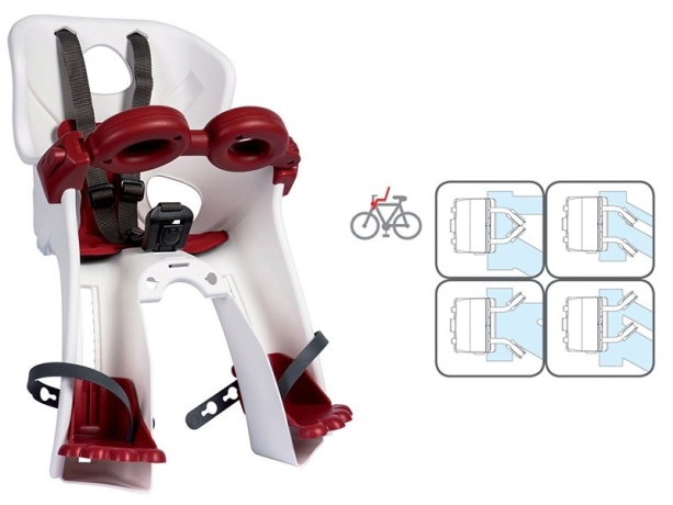 BELLELLI Сидение переднее Freccia B-Fix, белое, до 15кг