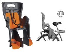 BELLELLI Сидение заднее Little Duck Clamp, тёмно-серое с красной вставкой, до 22кг