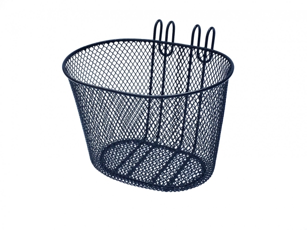 Велосипедная корзина GO-ON передняя с крючками 25х18х19 чёрная