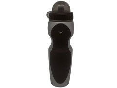 Велосипедная фляга V-GRIP v-9000-gr/b объем: 750л, с широким горлышком, с крышечкой, с резиновой нескользящей вставкой, цвет: серый металлик/чёрный