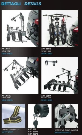 Велокрепление на фаркоп автомобиля Peruzzo Siena Fisso, 2 велосипеда